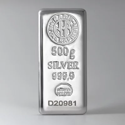 شمش نقره 500 گرمی